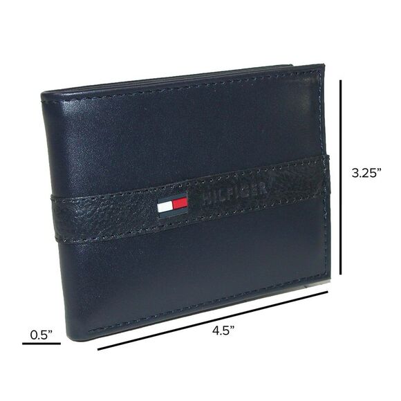 Tommy Hilfiger Men's Leather Ranger Passcase Bifold Wallet - Picture 2 of 3